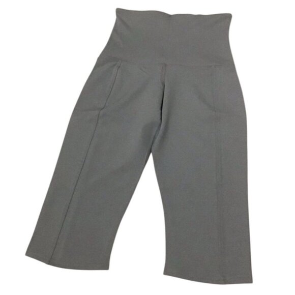 Compression high waist yoga capri leggings NWT grey size M - Picture 2 of 12